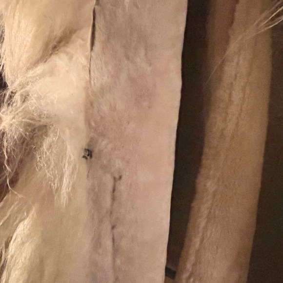 Vintage Long Mongolian Lamb Trim Penny Lane Coat North Beach Leather Style Sz M - Picture 3 of 4